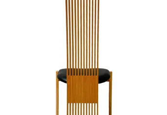 Post-Modern Slatted High Back Dining Room Chairs by Pietro Costantini, 1980s